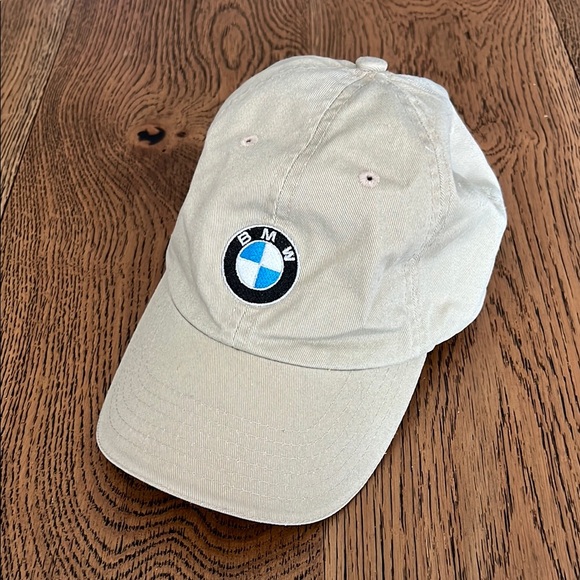 BMW khaki logo adjustable ball cap hat - Picture 1 of 9